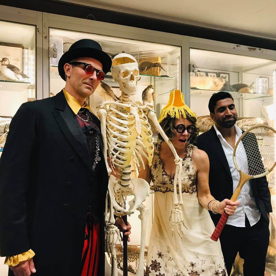 Guests and skeleton